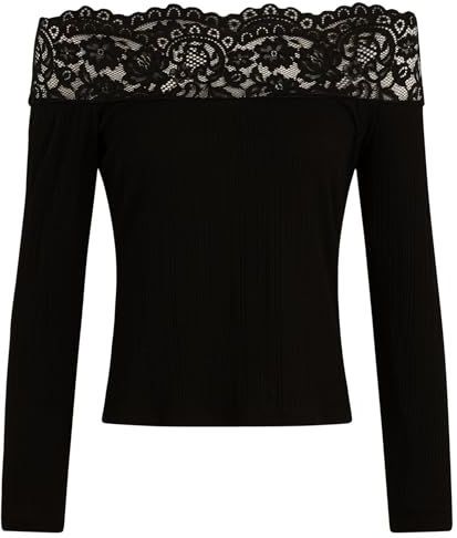 MORGAN - T-shirt - Zwart - Modal materiaal