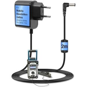 Wicked Chili Voeding voor Makita Radio DMR 116 112 112W 110 109 108 107 106 BMR 105 104 103 102 vervangt originele Makita bouwplaatsradio oplaadkabel SE0000101, SE000078, SE000265 (ruisvrij 100 80 cm)