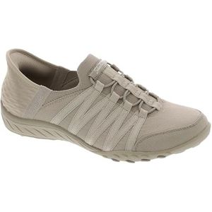 SKECHERS Women's Breathe Easy-ROLL with ME Sneaker, Taupe, 9.5