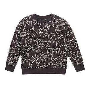 TOM TAILOR Sweatshirt voor jongens en kinderen, 34053 - Glow in The Dark Ghost Allover, 104/110 cm