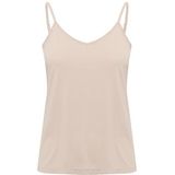 Cream - Mouwloze Top - Wit - Verstelbare Schouderbandjes