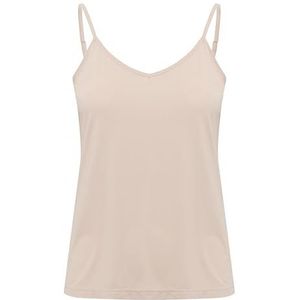 Cream - Mouwloze Top - Wit - Verstelbare Schouderbandjes