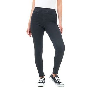 M17 Vrouwen Dames Denim Jeans Jeggings Skinny Fit Klassieke Casual Katoenen Broek Met Zakken, Zwart, 46 NL