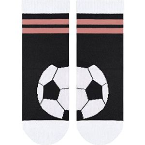 FALKE Soccer sokken voor kinderen, katoen, zwart, blauw, vele andere kleuren, versterkte kindersokken met patroon, ademend, dun, kleurrijk, met strepen, voetbal en slogan, 1 paar