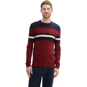 TOM TAILOR heren trui, 13721, bordeauxrood, XXL