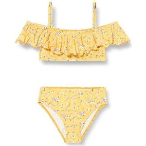 HAUTE PRESSION Tweedelig badpak voor meisjes, bloemenpatroon, X9093, C01, T6A, Meerkleurig, 6-16 ans