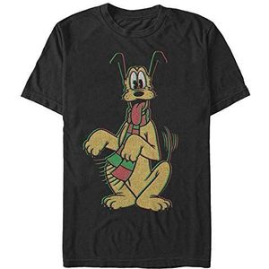 Disney Mickey Classic - Pluto Holiday Colors Unisex Crew neck T-Shirt Black L