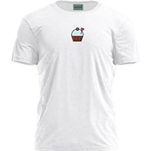 Bona Basics, Digitaal bedrukt basic T-shirt voor heren,% 100 katoen, wit, casual, herenbovenstuk, maat: S, wit, S