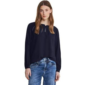 STREET ONE Gestructureerde raglan blouse w spl, blauw (deep blue), 46