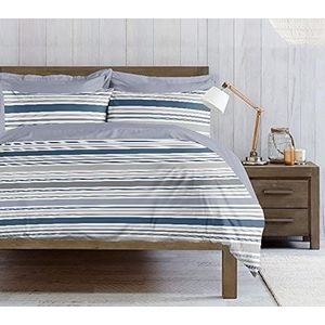 Homemania 13606 Albert-geometrische enveloppen, dubbelpak met dekbedovertrek, kussensloop voor het bed, meerkleurig van katoen, 250 x 200 cm