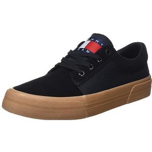 Tommy Hilfiger TJM Vulc. Skate Derby Vulcanized Sneaker voor heren, Zwart, 45 EU