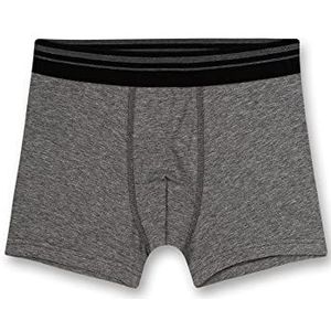 Sanetta Hipshorts voor jongens, wit, hoogwaardige en duurzame katoenen onderbroek voor jongens, Elite Grey Mel., 140