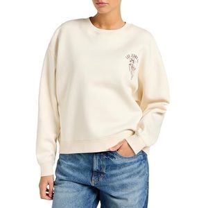 Lee Graphic Crew SWS sweatshirt voor dames, ecru, L