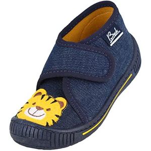 Beck Tigerle hoge pantoffels voor kinderen, Blauw donkerblauw 05, 21 EU