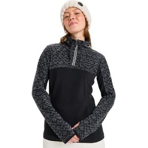 Roxy - Sayna Half Zip - Technische Middenlaag - Zwart - Roxy WarmFlight Technologie, Slimfit, Gerecycled Polyester