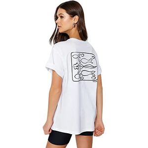 Trendyol T-Shirt - Wit - Vriendje, Wit, XS, Wit, XS