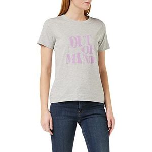 ICHI Dames Ihkymina Ss T-shirt, 200317/Licht Grijs Melange, S