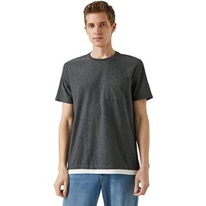 Koton Basic T-shirt voor heren, Antraciet (045), S