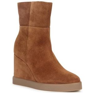 Geox Dames D Elidea Wedge B enkellaars, Dk Camel, 35 EU