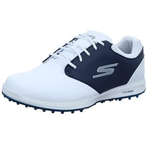 Skechers 123027 damessneaker, wit leer/marineblauw, 37 EU