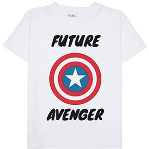 Marvel Avengers Assemble Zukunft Avenger T-shirt, Meisjes, 80-110, Weiß, Officiële Koopwaar