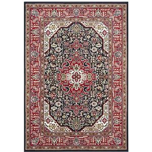 Nouristan Mirkan Orient tapijt, woonkamertapijt, oosters, laagpolig, vintage oosters tapijt voor eetkamer, woonkamer, slaapkamer, marineblauw, 160 x 230 cm