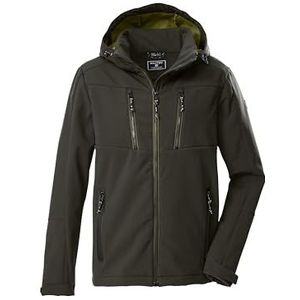 killtec heren Softshell jack met afritsbare capuchon KOW 79 MN SFTSHLL JCKT, dunkeloliv, S, 43323-000