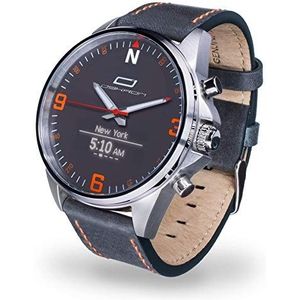 OSKRON Klassiek herenhorloge met smartwatch-functies - blauw