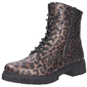 Veterboots - Leo Antik - Metallic - Ritssluiting - Blokhak - Rond