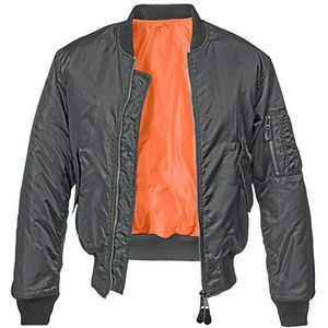 Brandit Heren MA-1 Jas, bomberjack, pilotenjack Blouson, antraciet, XL