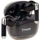 TOOQ TQBWH-0054B ONYX Draadloze Bluetooth hoofdtelefoon met microfoon met oplaadhoes, draadloze hoofdtelefoon voor iPhone/iOS/Android, zwart