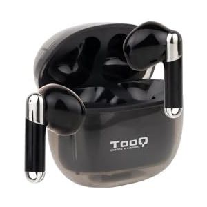 TOOQ TQBWH-0054B ONYX Draadloze Bluetooth hoofdtelefoon met microfoon met oplaadhoes, draadloze hoofdtelefoon voor iPhone/iOS/Android, zwart