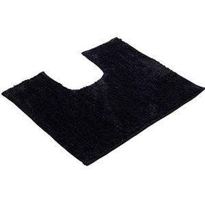 Gözze Microvezel badmat 50 x 45 cm, met uitsparing, RIO, zwart, 1025-99-050046