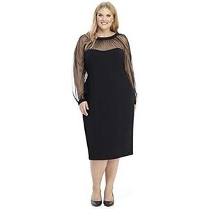 Maggy London Women's Size Illusion Dress Occasion Event Party Holiday Cocktail Guest of Wedding, Long SLV-Black, 22 Plus