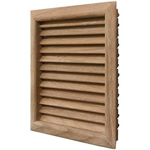 La Ventilazione LGES160Q vierkant ventilatierooster van eikenhout, voor inbouw, 172 x 172 mm