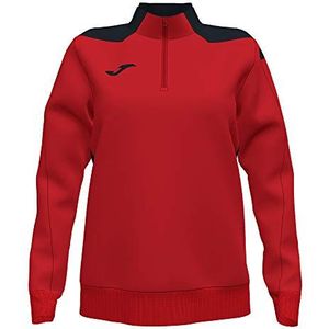 Joma Dames 901268.601.2XS Sweatshirt, rood-zwart, Estándar, rood-zwart, XXS