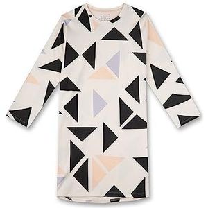 Sanetta Meisjesnachthemd beige nachthemd voor meisjes met lange mouwen | nachtkleding maat, Witte whisper., 128 cm