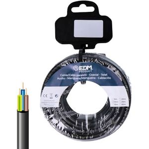 H05VV-F Slanghaspel 3 x 1 mm, zwart, ideaal voor privé- en professioneel gebruik. Lengte van 25 meter voor veelzijdigheid en comfort bij je elektrische projecten.