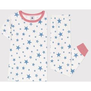 Petit Bateau Pyjama voor kinderen en jongeren, Wit/Blauw, 10 Jaar