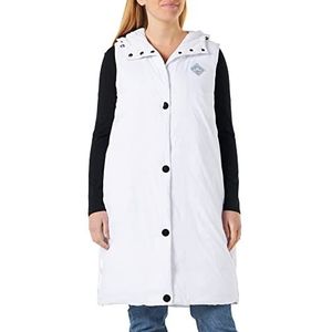 Armani Exchange Sustainable, mouwloos, hoodie, zijlogo, geïsoleerde jas, optisch wit, medium, wit (optical white), M