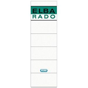 Elba ordnerrugborden - kort/breed, 10 stuks, 100420947 Rückenschilder Rado, breit und kurz, selbstklebend, 10 Stuk wit