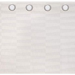 Sancarlos Bricks gordijn, 100% polyester, wit, 140 x 270 cm