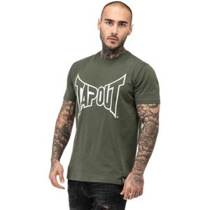 TAPOUT Lifestyle Basic Tee T-shirt voor heren, Olijf/ecru, L, 940005