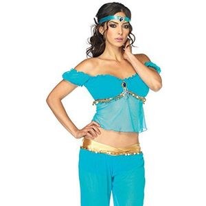 LEG AVENUE 83857-3 Tlg. Arabian Beauty Kostüm Set, Größe M (Türkis), Damen Karneval Kostüm Fasching