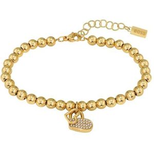 BOSS - Kralenarmband - Roestvrij Staal - Geelgouden Ion Plating
