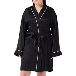 HUGO Satineve_Kimono Dressing_Gown voor dames, zwart 1, L