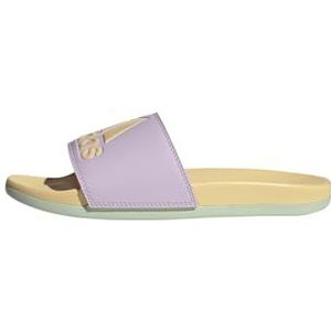 adidas Adilette Comfort Slides dames Slides Slides, Ice Lavender/Orange Tint/Linen Green, 42 EU