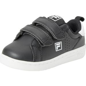 FILA Unisex Crosscourt 2 Nt Velcro TDL Sneakers voor kinderen, zwart wit, 26 EU