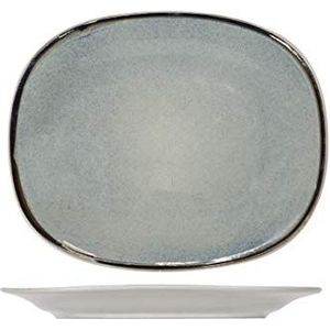 Cosy & Trendy platte borden, ovaal, blauw, 24 x 31 cm, 4 stuks