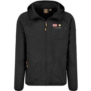 Geographical Norway Tiparni Heren Dikke Fleece Warme Ritssluiting - Sweatjack Winter Warm Heren Zacht - Sweatshirt met Lange Mouwen - Ideaal Herfst Winter (Zwart L), Zwart, L/Tall